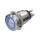 Metzler - Drucktaster 19mm - LED Ringbeleuchtung Blau - IP67 IK10 - Edelstahl - Gewölbt - Lötkontakte