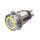Metzler - Drucktaster 19mm - LED Ringbeleuchtung Gelb - IP67 IK10 - Edelstahl - Gewölbt - Lötkontakte