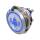 Metzler - Drucktaster 40mm - LED Symbol Glocke Blau - IP67 IK10 - Edelstahl - 2-polig - Flach - Lötkontakte